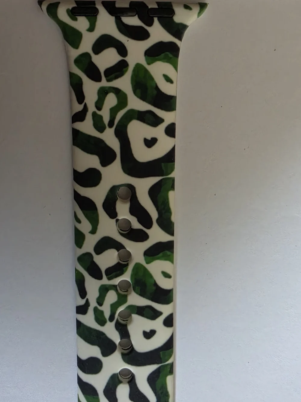 Floral & Green Leopard Silicone Apple Watch Bands - Set of 2